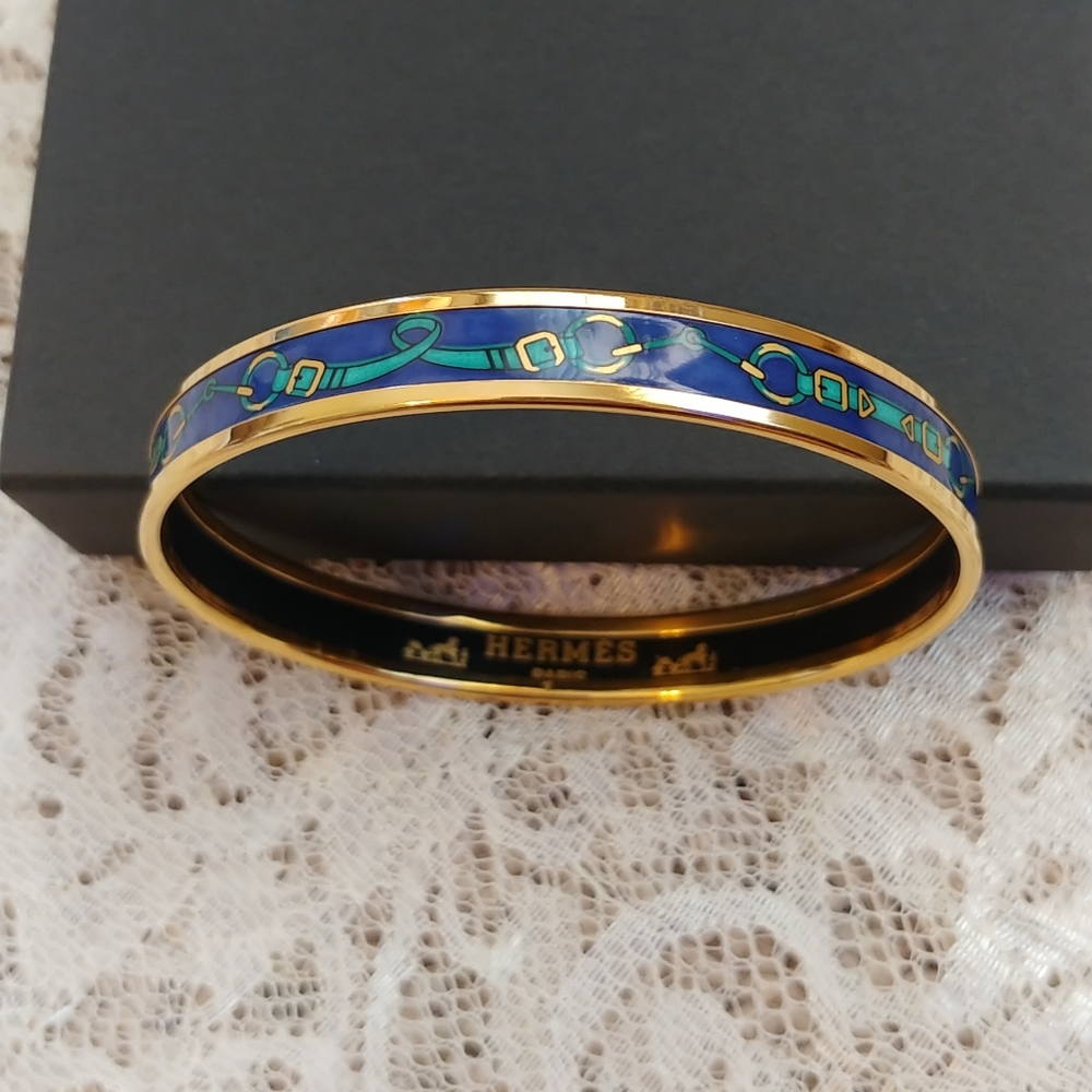 Hermes Gold Enamel Bracelet / NWOT - Picture 6 of 13